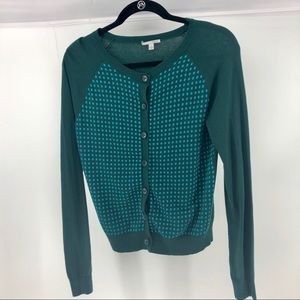Halogen Blue & Green Polka Dot Cardigan
